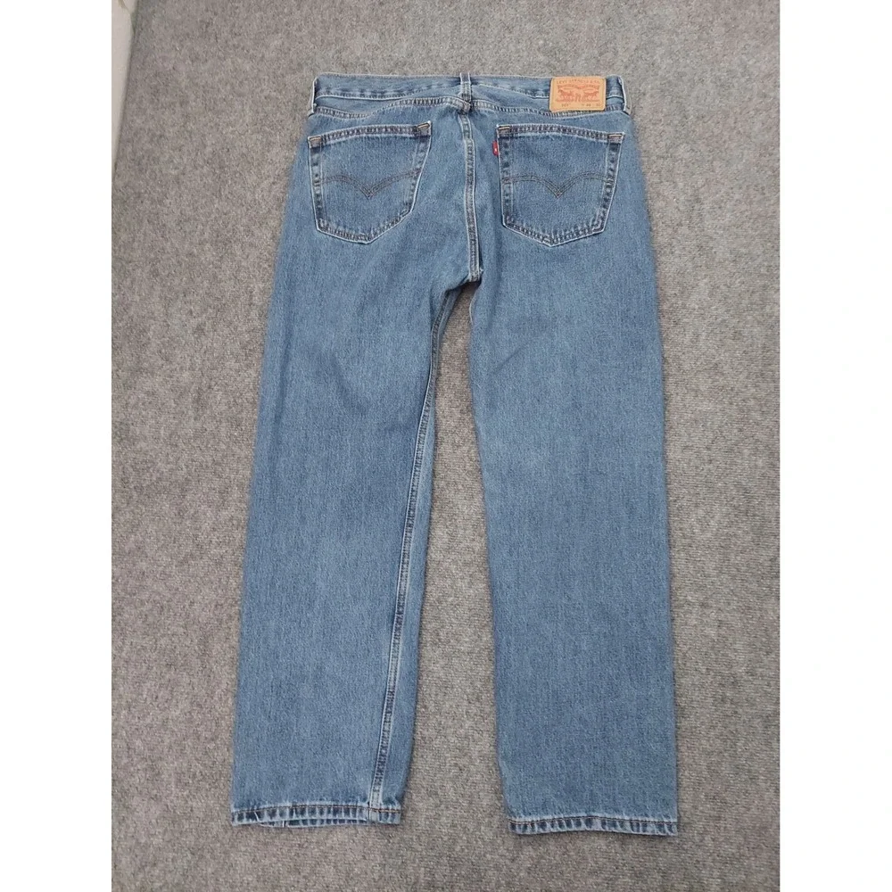 Levis 505 Jeans Mens 36x30 Blue Denim Regular Straight Grunge 100% Cotton